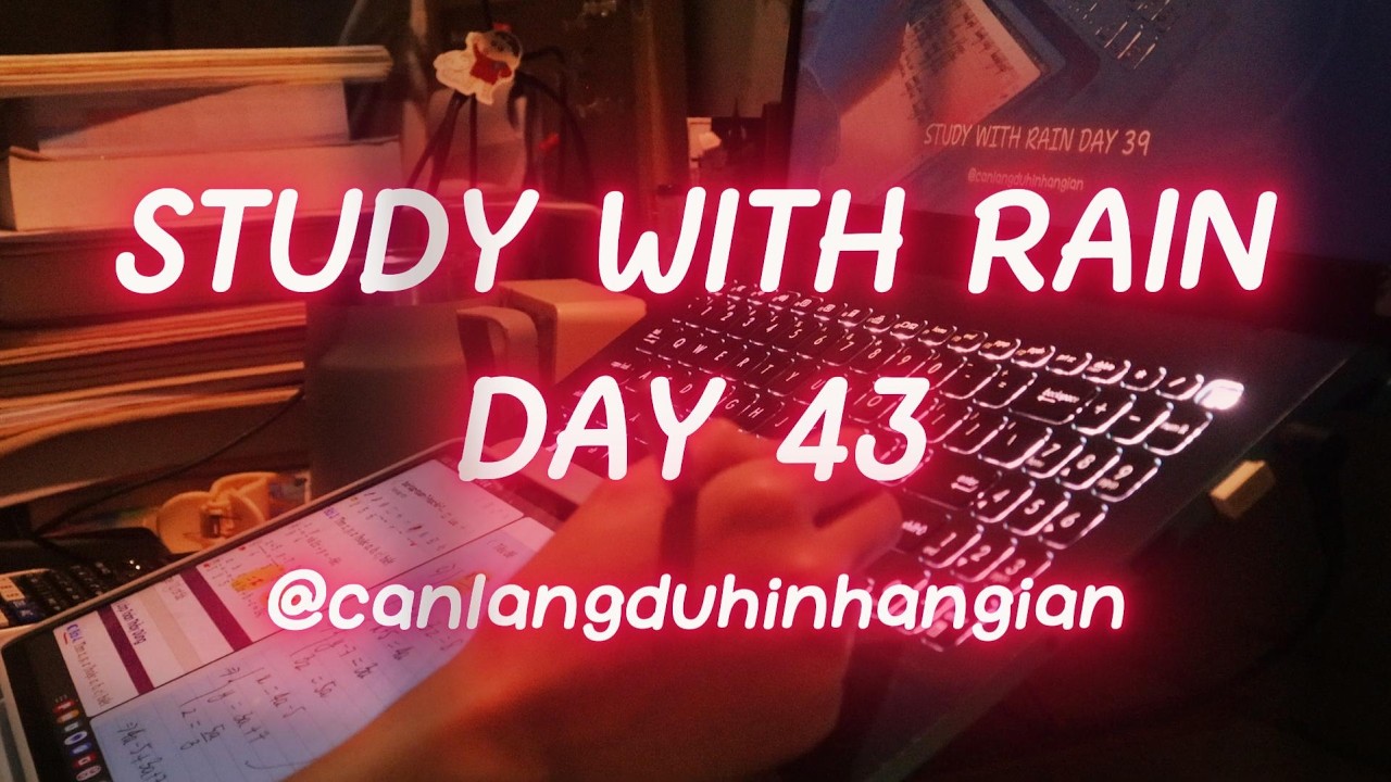 DAY 43 || 1000 DAYS CHALLENGE | Ôn ThS.DLS, IELTS, HSK, JOB | RAIN SOUND | LOFI MUSIC | STUDY SERIES