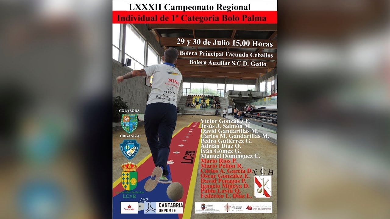 MEJORES MOMENTOS LXXXII CAMPEONATO REGIONAL INDIVIDUAL 1ª CATEGORIA BOLO PALMA