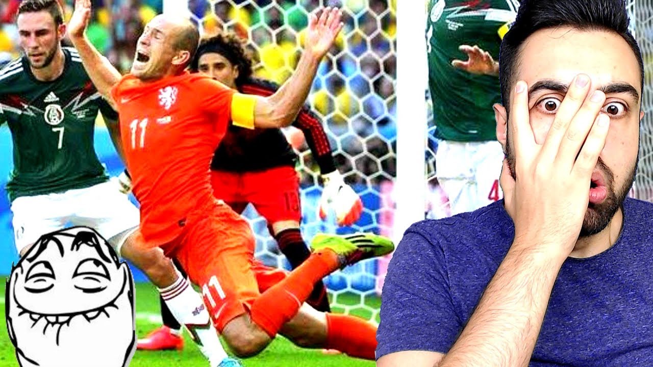 KENDİNİ BİLEREK YERE ATAN FUTBOLCULAR !