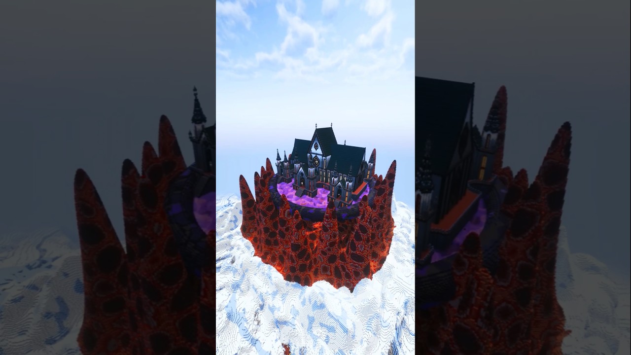 Minecraft Nether Castle Build Timelapse 🤯