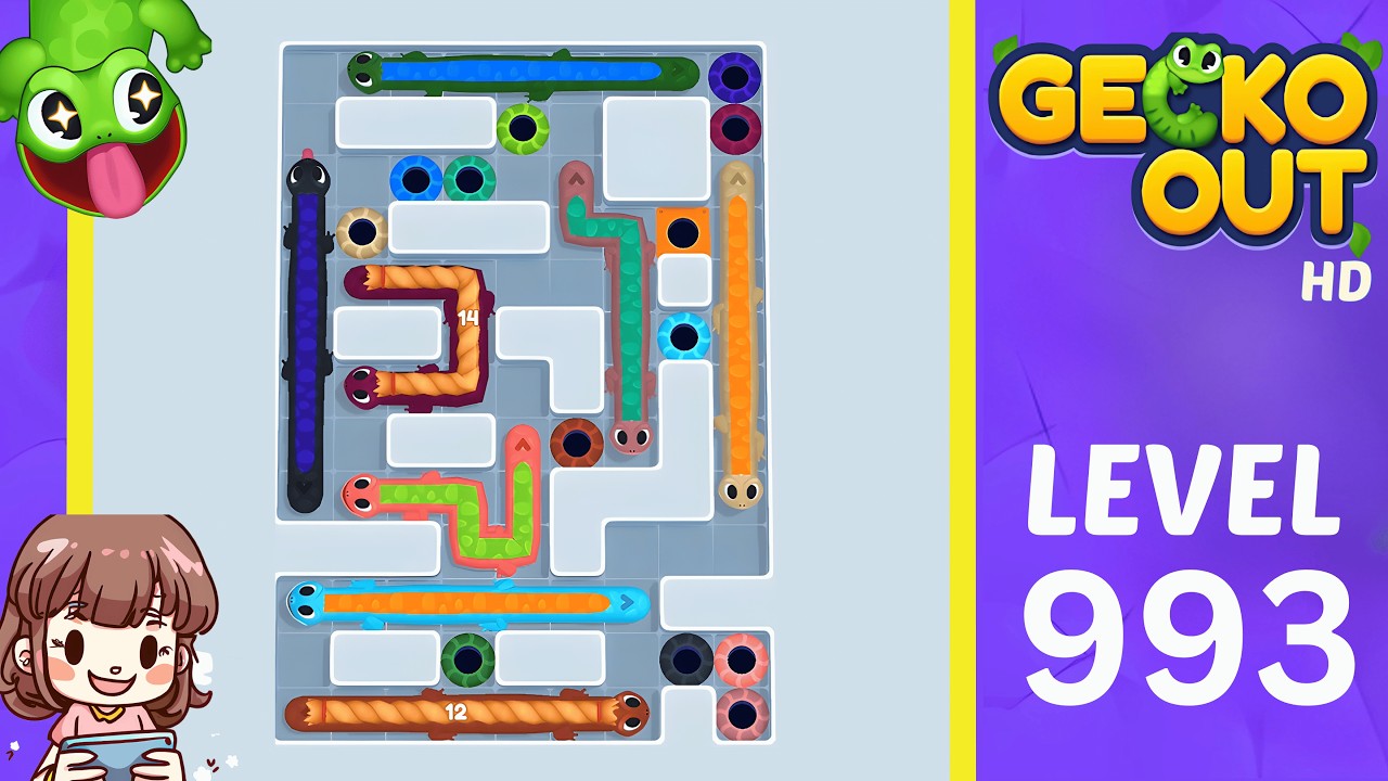 Прохождение уровня 993 игры Gecko Out.