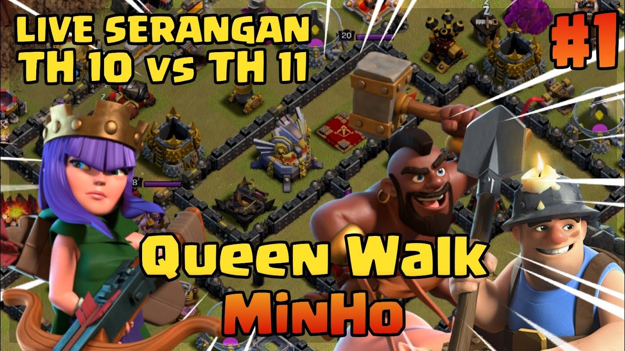 [Live] Ratakan Base Single Inferno dengan Queen Walk MinHo - Strategi TH 10 | COC Indonesia