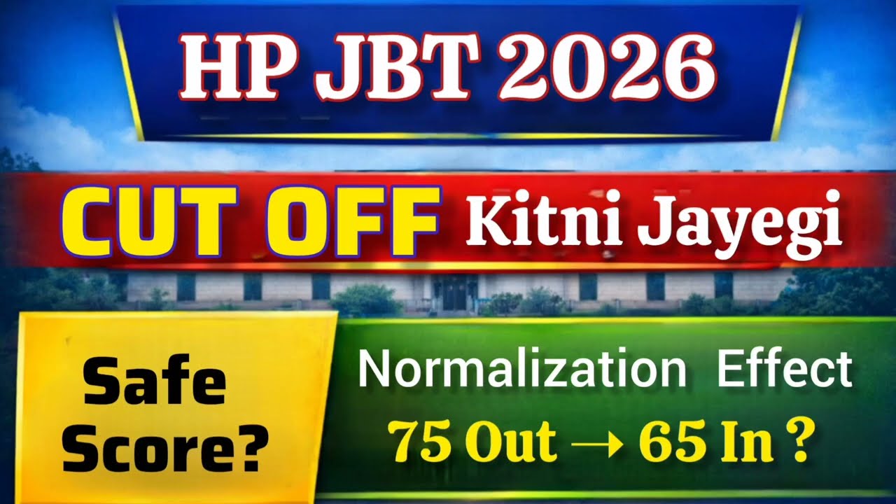 HP JBT Commission Cut Off 2026 | Expected Cut Off for DV | Category Wise Safe Score | #jbt #cutoff