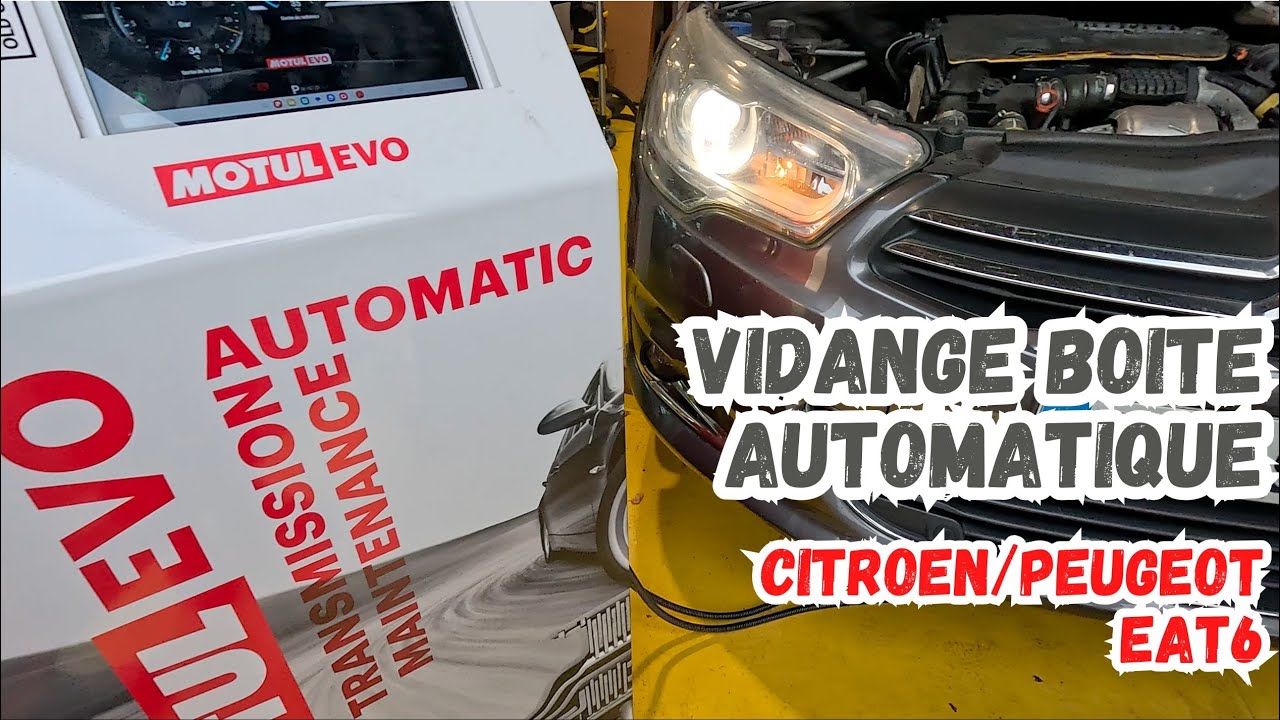 VIDANGE Boîte AUTO EAT6 sur ma C4 BlueHDi (160 000 km) avec la machine MOTUL EVO !