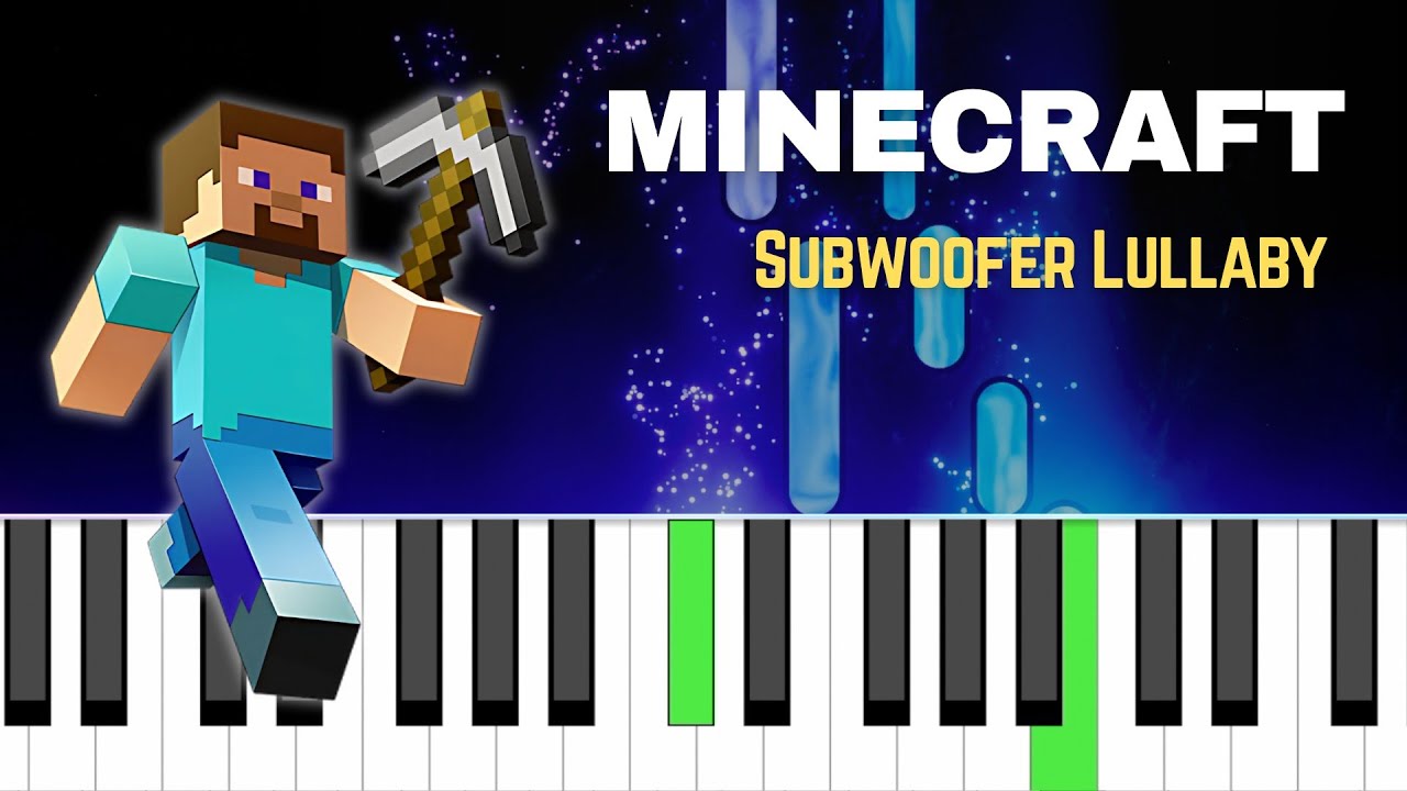 Minecraft – Subwoofer Lullaby | Easy Piano Tutorial