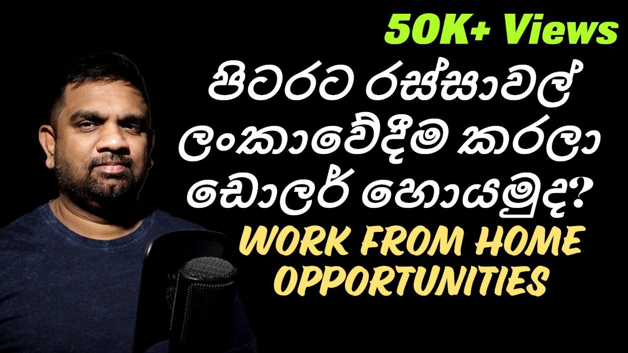 පිටරට රස්සාවල් ලංකාවේදීම කරලා ඩොලර් හොයමුද | Work From Home Opportunities