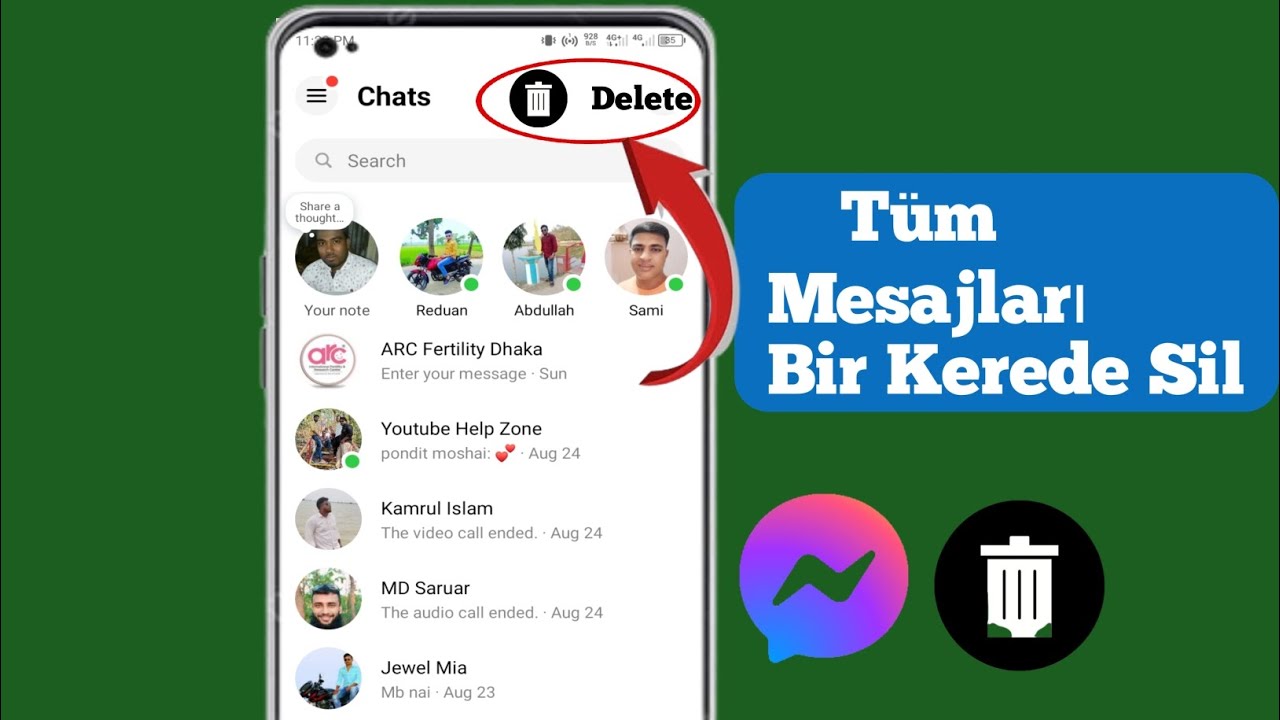 Facebook Messenger'daki T&uuml;m Mesajlarınızı Tek Seferde Nasıl Silersiniz 2024 |