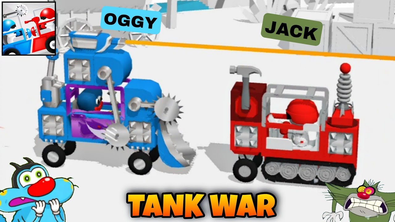 OGGY AND JACK TRY TO MAX LEVEL IN TRUCK WAR GAME | OGGY GAME