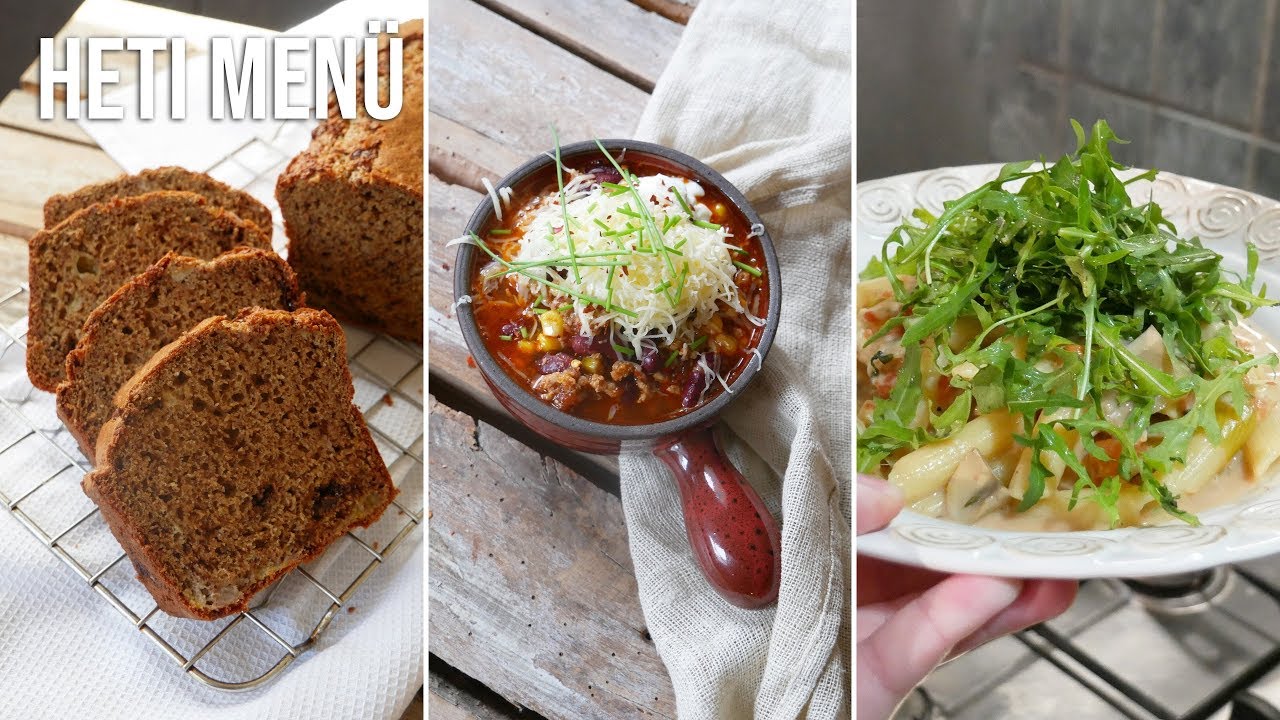 OLCSÓ HETI MENÜ - Banánkenyér - Chilis bab - One pot pasta - Tündérkert receptek!