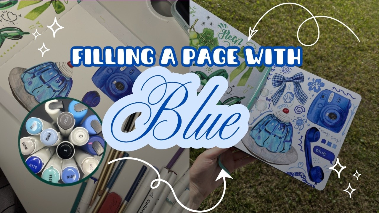Day Five of Filling a Page With One Color: BLUE