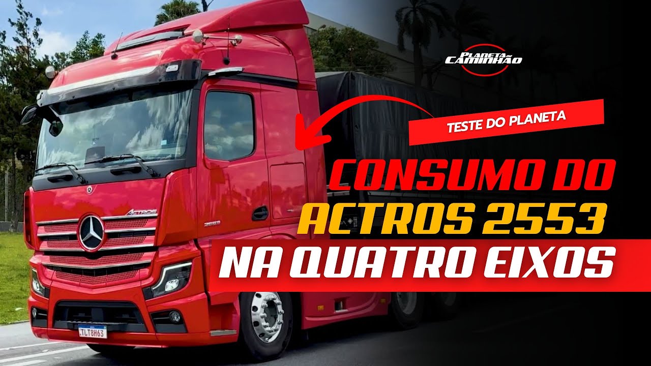 TESTE DO PLANETA: ACTROS 2553 na 4 EIXOS. Saiba qual a média de consumo em nosso circuito