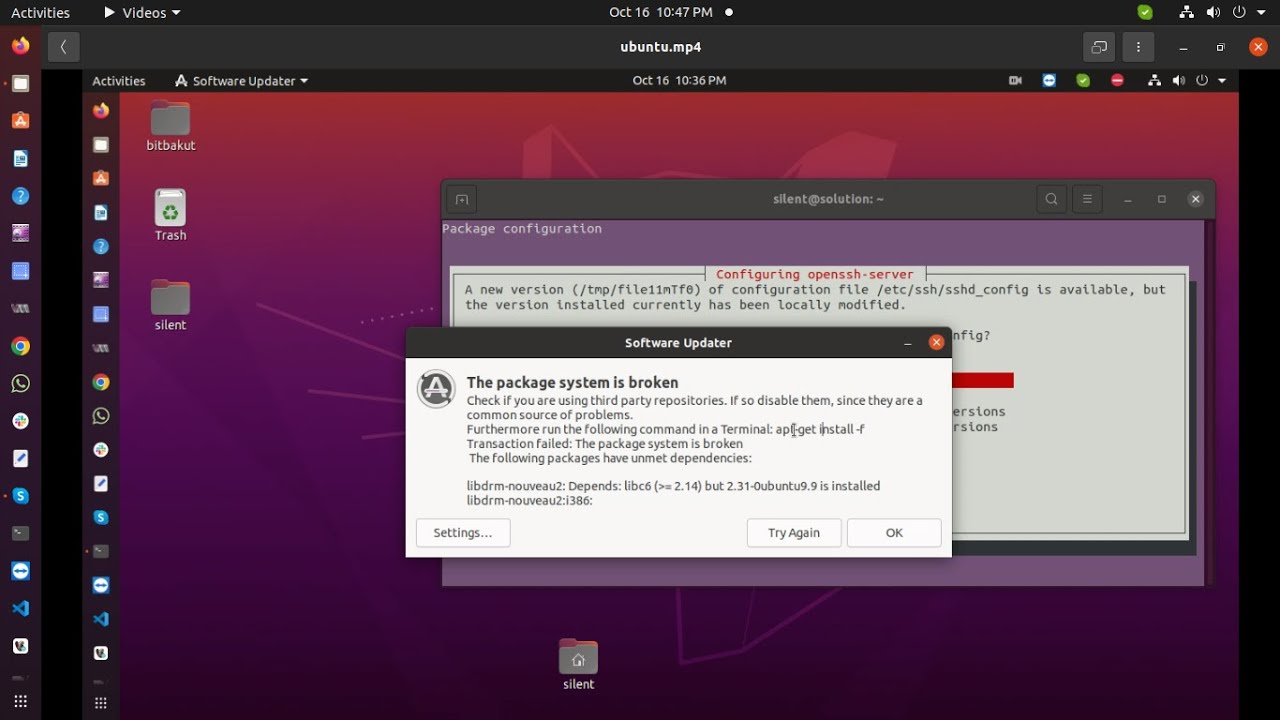 the package system is broken