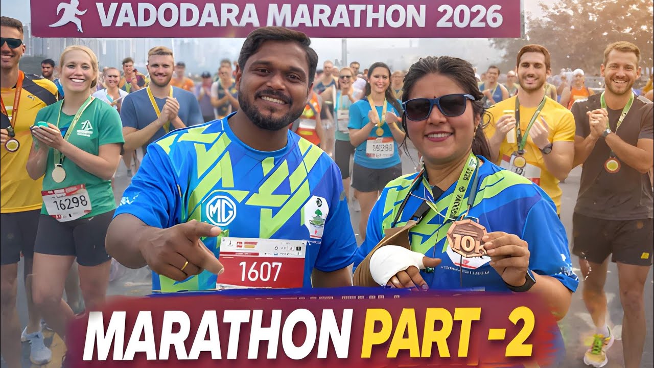 Vadodara Marathon 2026 Part 2 | Veeram Paswan | rv vlogs | | Baroda Ka Marathon Full Experience