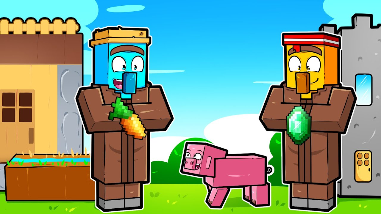 Жизнь деревенского жителя в Minecraft!