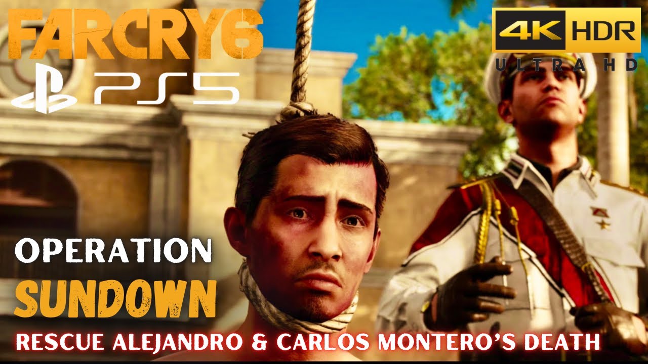 Far Cry 6 PS5 - Sundown - DEATH of Carlos Montero [4K HDR]