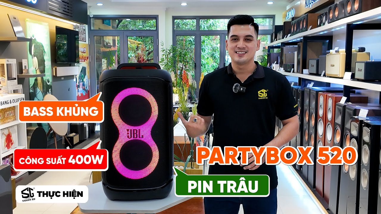Đánh giá loa JBL PartyBox 520 mới nhất 2025: Chất âm xuất sắc - Công suất mạnh mẽ!