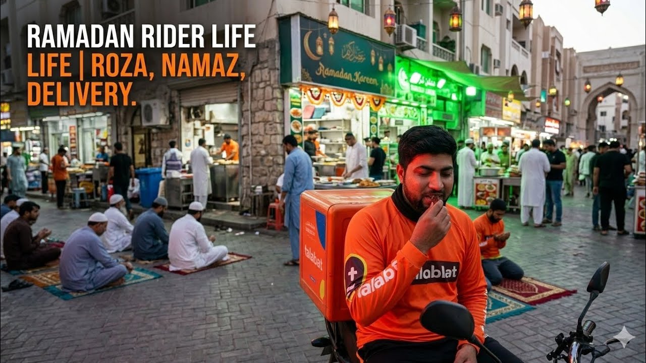 Ramadan mian Rider life | Riza, Namaz, food delivery work.