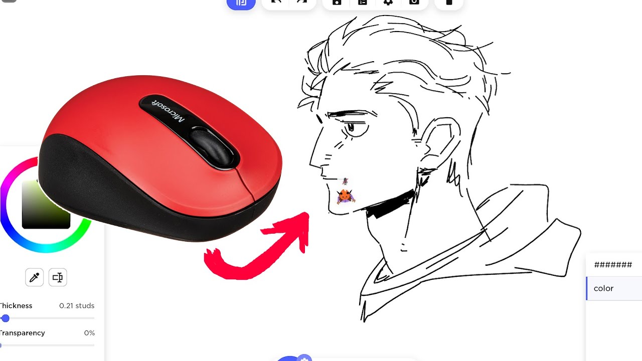 How to draw on Roblox Free Draw with a MOUSE