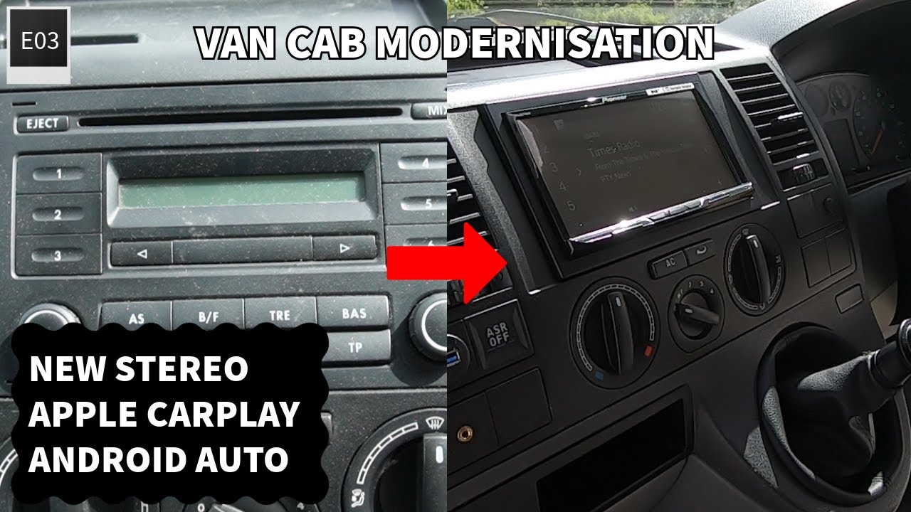 New Stereo! Headunit/Radio Pioneer - Android Auto/Apple Carplay | VW T5 Conversion E03