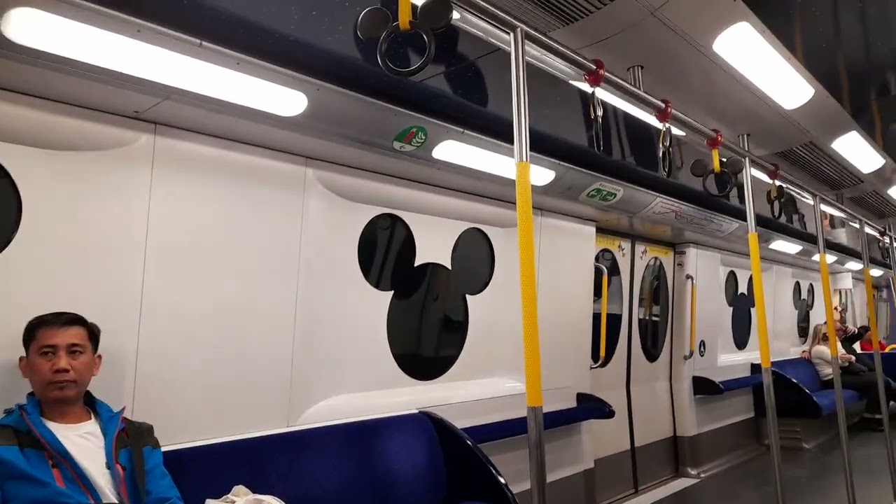 Tiny微影no.MTR34介紹 Disney 1/120 P502 合金列車模型 迪士尼綫 M-Train P503/P504 迪士尼至欣澳 機場快綫高速通過 駛經欣澳站