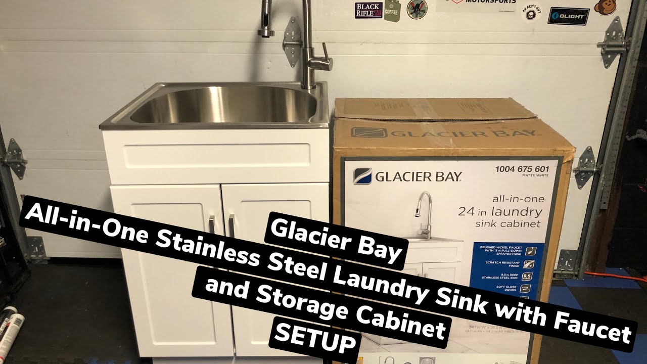 Glacier Bay all in one Laundry Stainless Utility Sink Cabinet - Unboxing & Full Setup  (EASY)