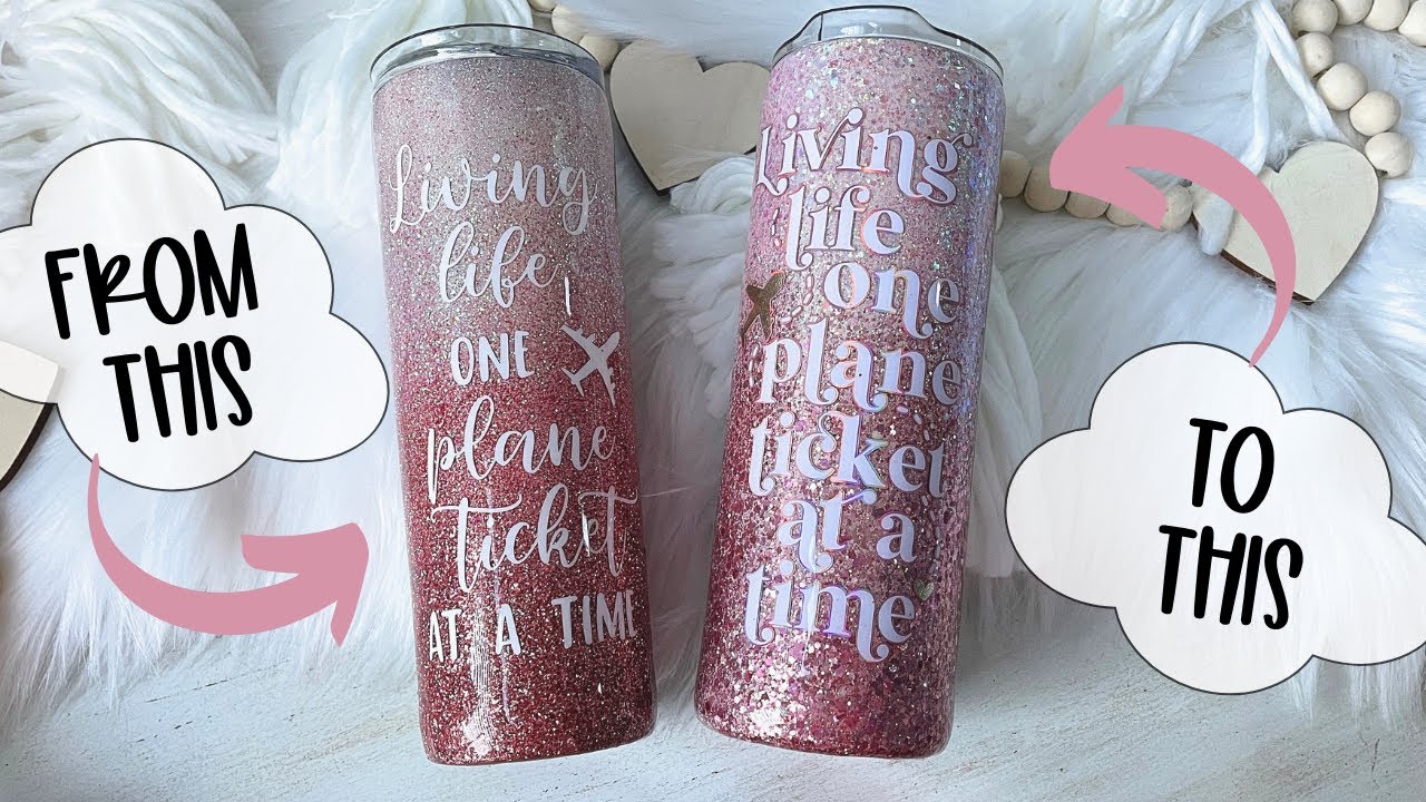 Remaking & Updating My Old Tumbler Designs | World Map Split Tumbler Tutorial