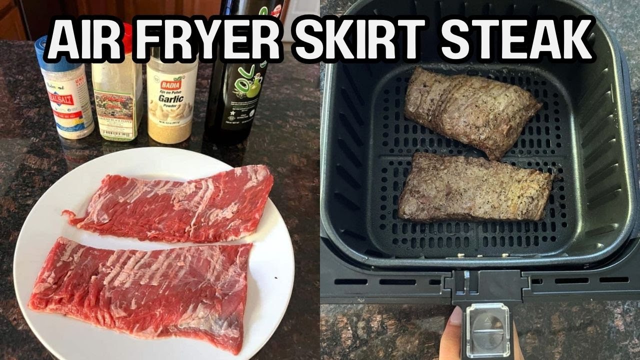 Air Fryer Skirt Steak: 🔥Juicy and Perfect in ONLY 8 Min! | Easiest Dinner Recipe Ever (AMAZING) 🥩👨‍🍳