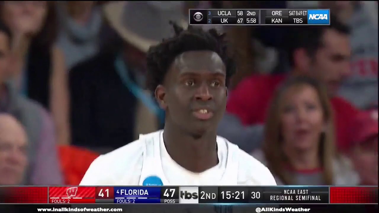 2017 NCAA Sweet 16: (4) Florida Gators vs. (8)Wisconsin Badgers
