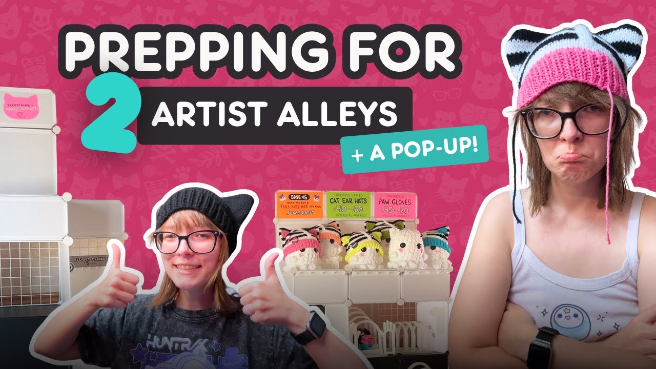 Продуктивность и ошибки 😭 Подготовка к выставке в Artist Alley и неудачное вязание 🧶