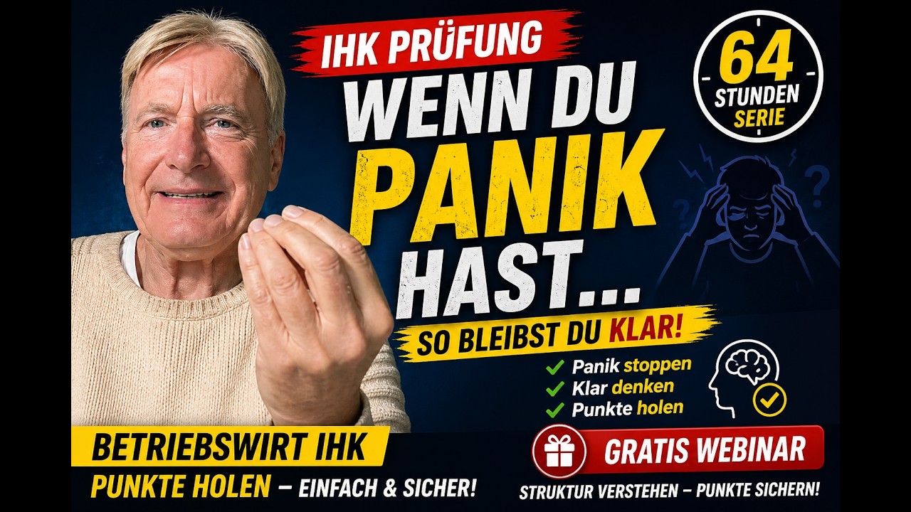 IHK Prüfung, wenn Du Panik hast