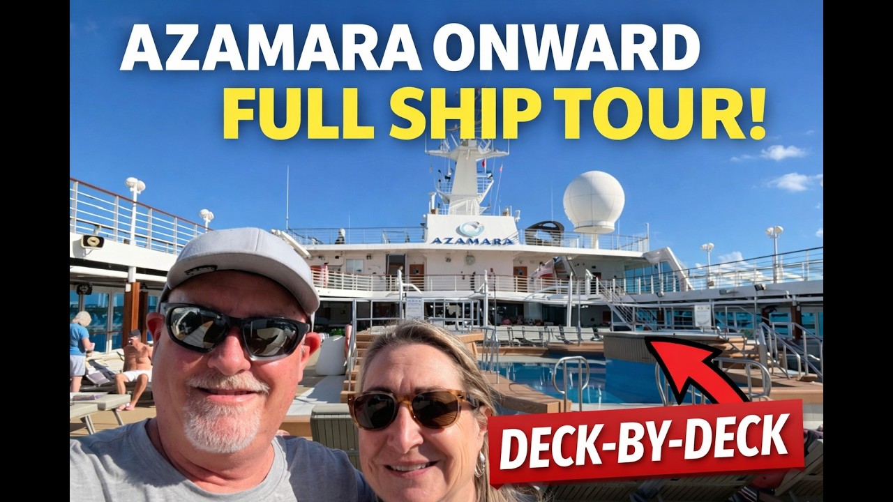 Полный обзор лайнера Azamara Onward | Все общественные зоны с 11-й по 4-ю палубы