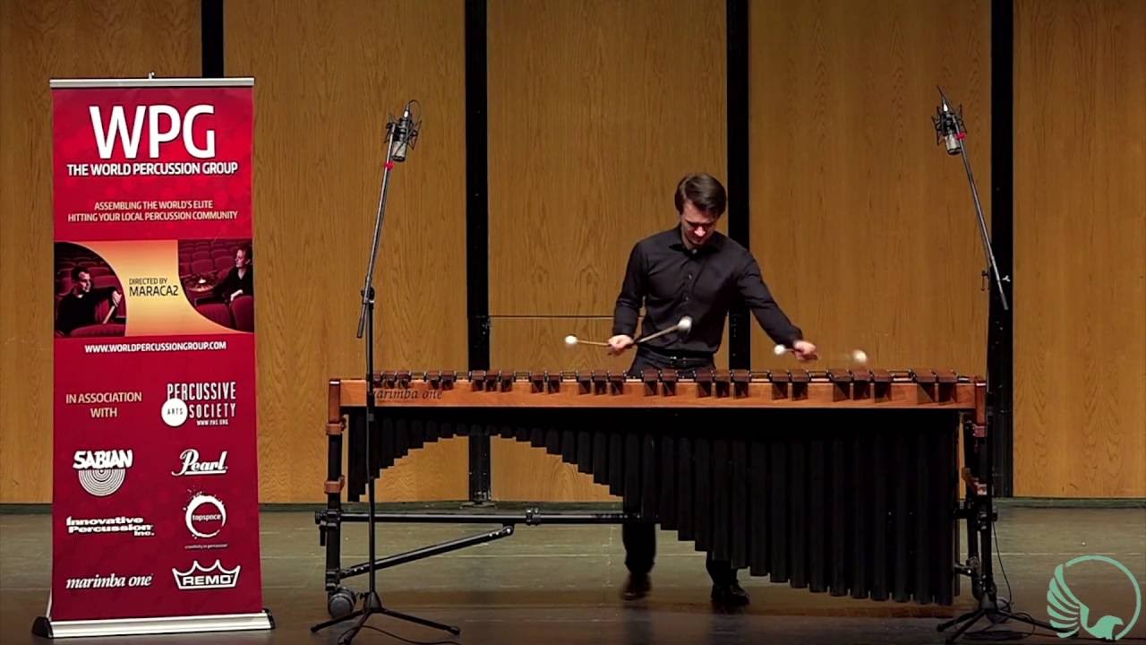 WPG - Anders Elten, (Denmark) performs Pius Cheung - D minor Etude for Marimba Solo