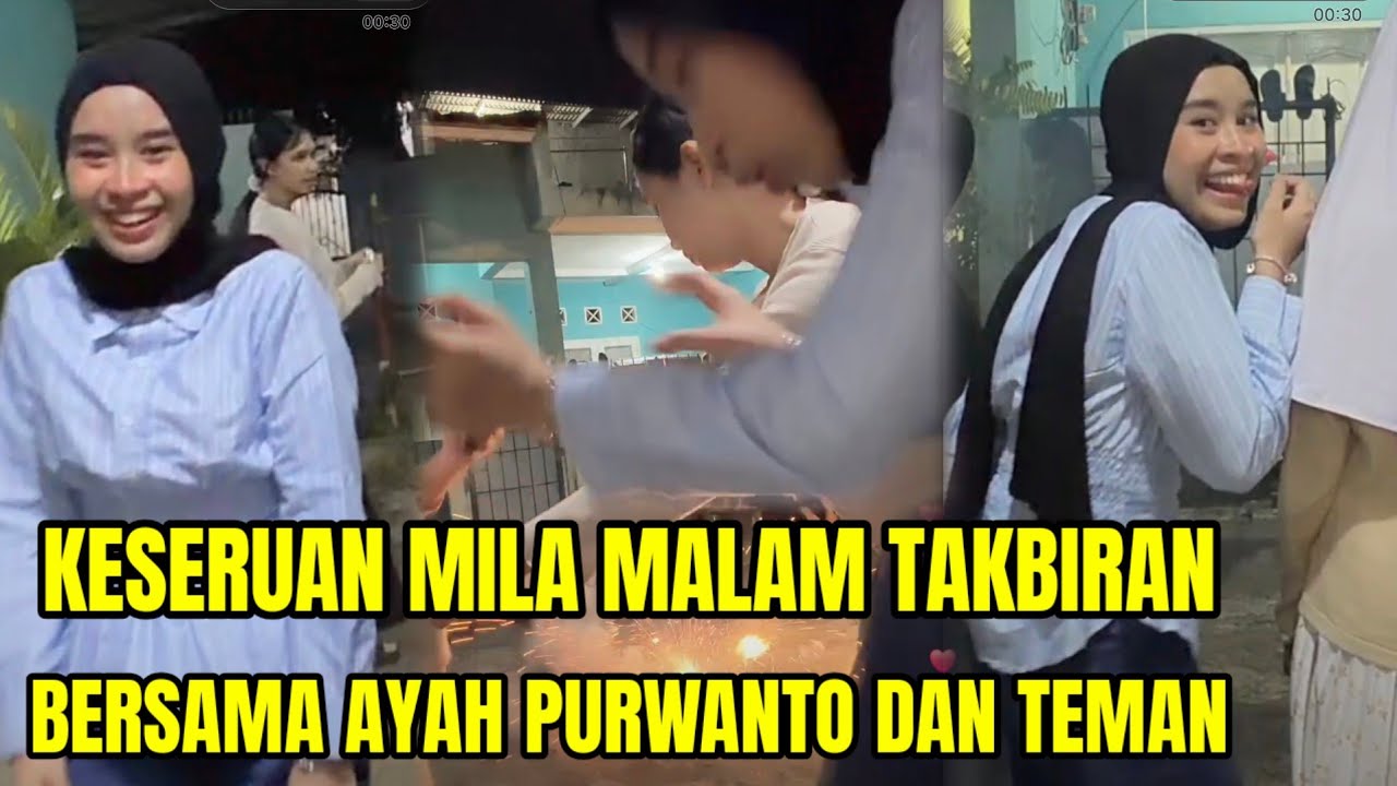 KESERUAN MILA MAIN PETASAN BERSAMA AYAH PURWANTO DAN TEMAN TEMAN 