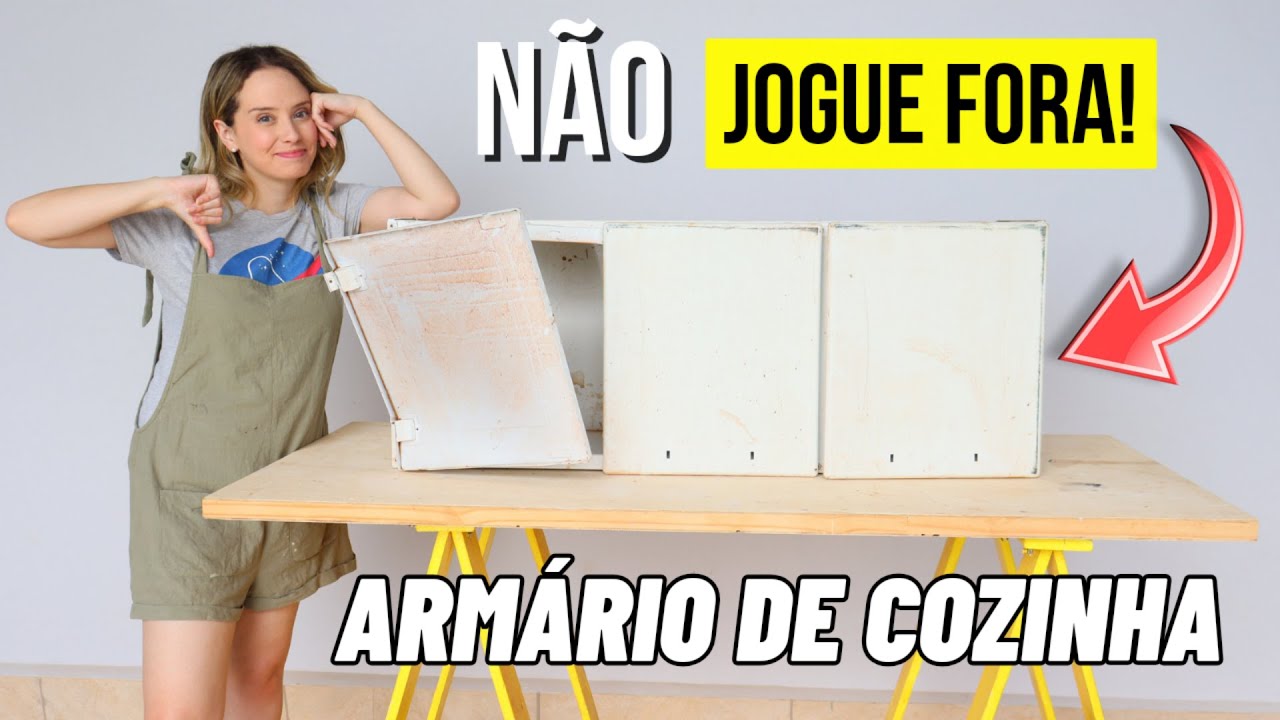 Era um ARMÁRIO de COZINHA VELHO e TRANSFORMEI ele em um MÓVEL INCRÍVEL! DO LIXO AO LUXO