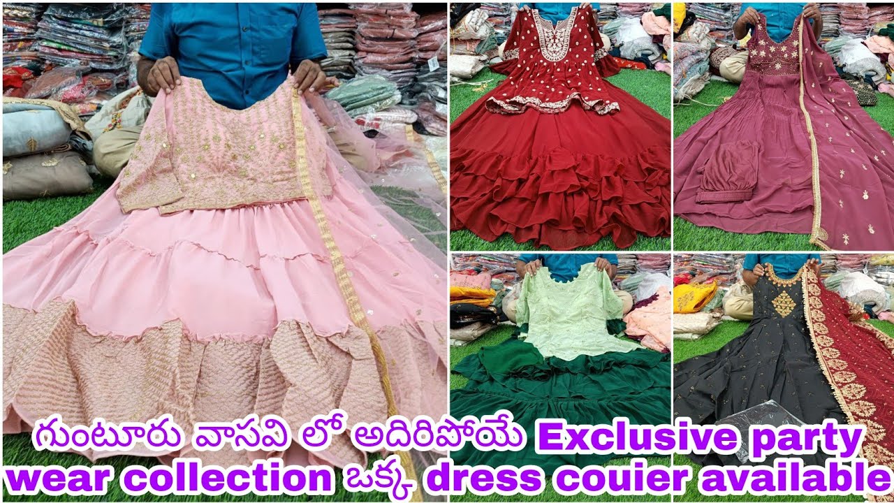 Exclusive Georgette Crop tops/ Long Dress party wear collections