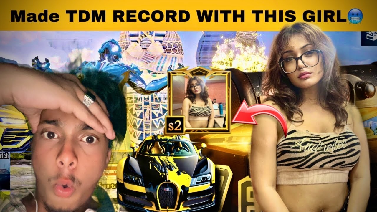 MADE TDM KILLS RECORD🥶WITH THIS RANDOM PRO GIRL IN HARDEST TDM CHALLENGE🥵 | GIRL GAMER