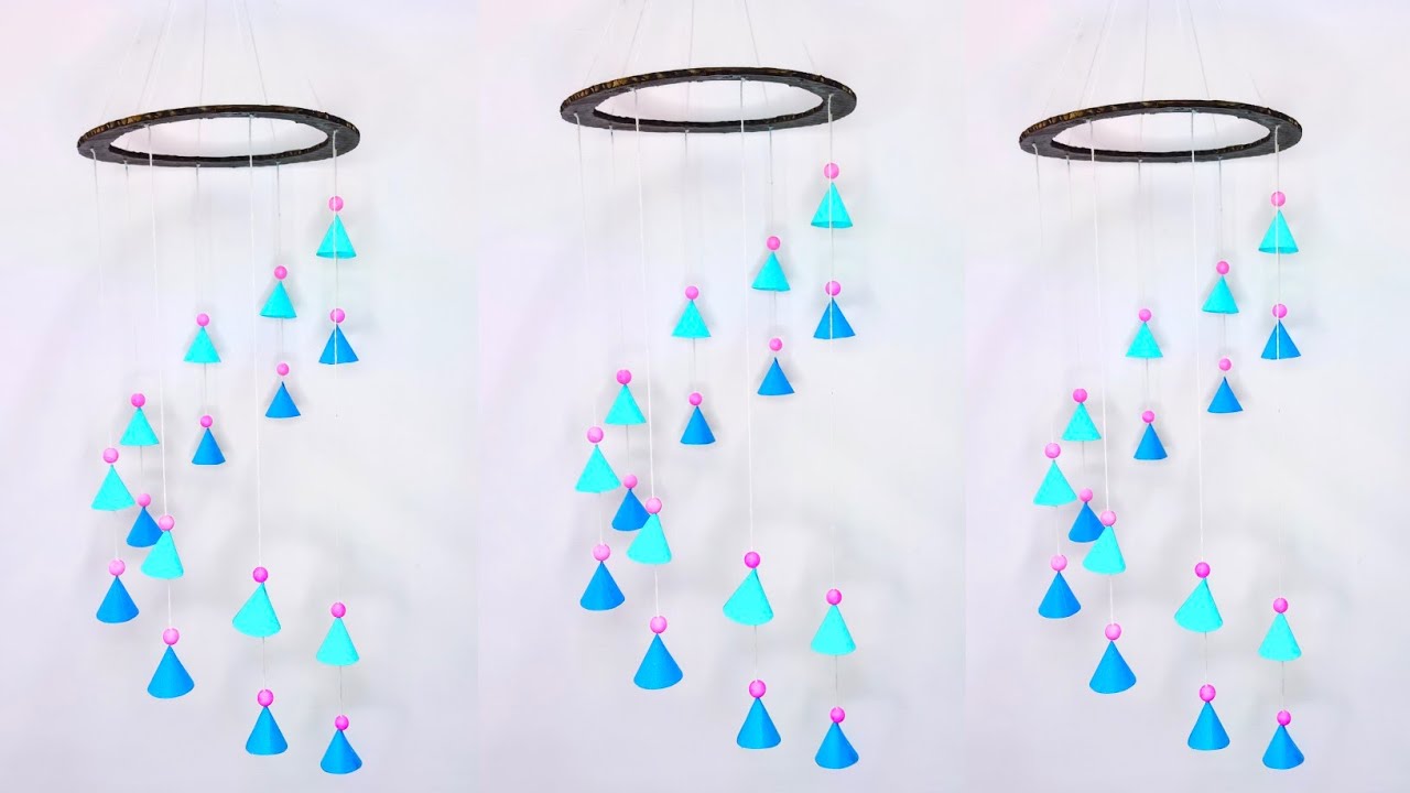 How to make paper chandelier |  Paper chandelier craft  | Chandelier craft ideas | DIY home decor