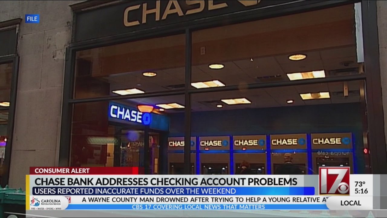 Chase Bank addresses checking account problems
