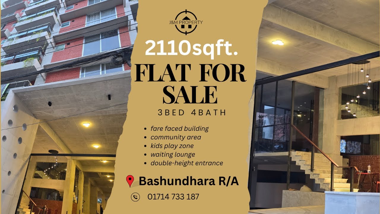 Fare face brand new 2110sft. flat for sale at Bashundhra R/A. J&M PROPERTY ID1925046