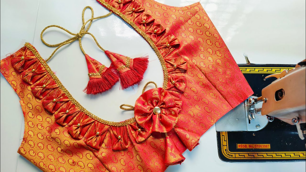 ✨ Beautiful model blouse back design cutting ✂️ and stitching full tutorial ✨✂️#blouse #backdesign