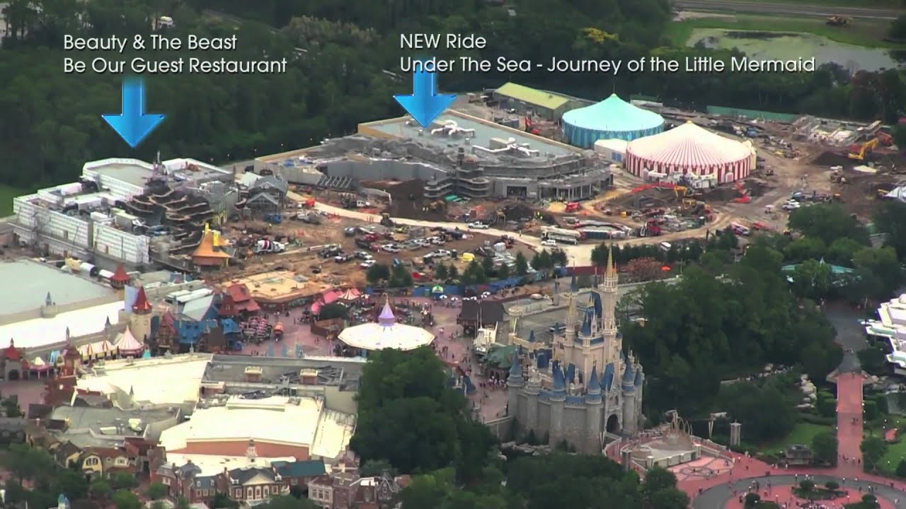 Fantasyland aerial construction update - Summer 2011 at the Magic Kingdom