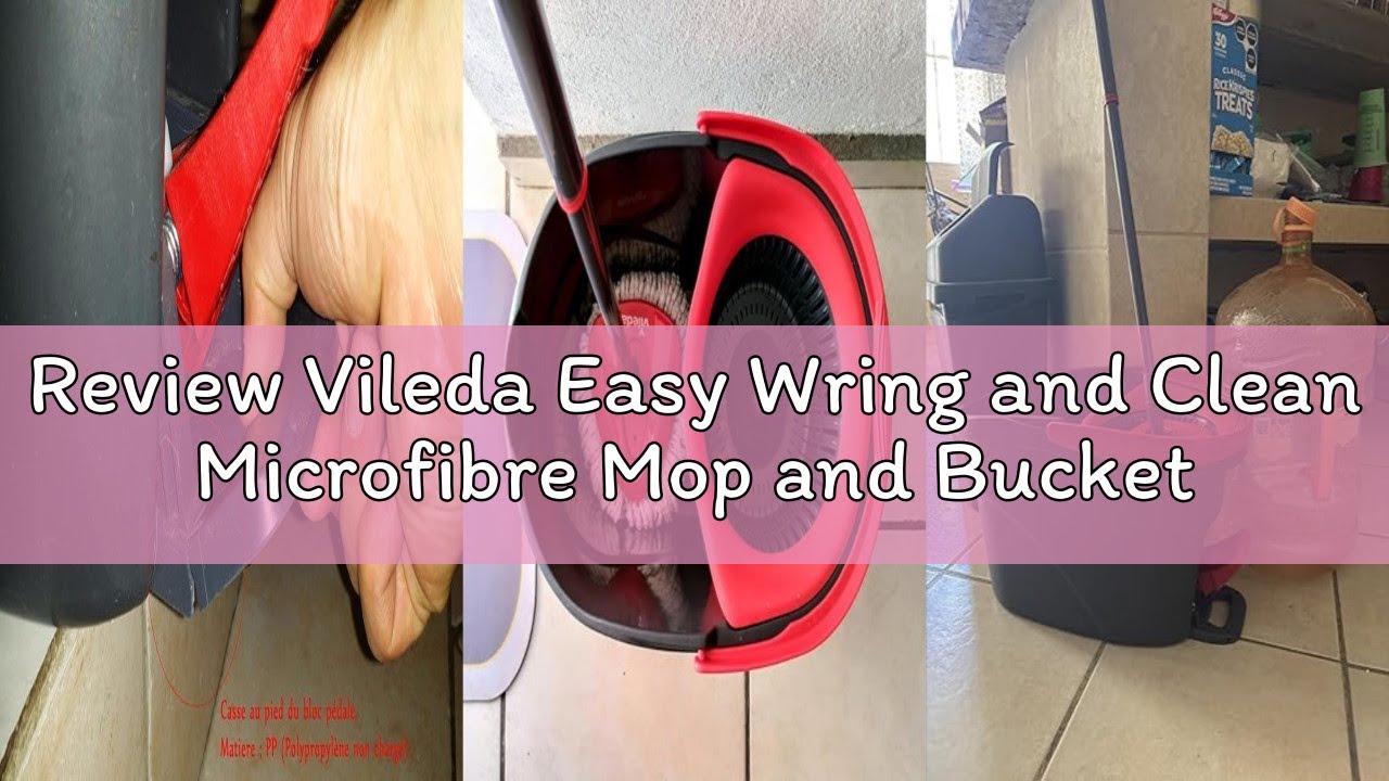 Review Vileda Easy Wring and Clean Microfibre Mop and Bucket with Power Spin Wringer