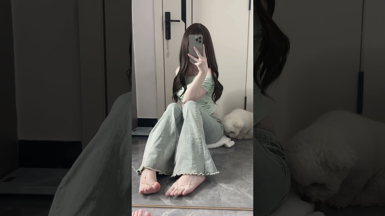 Delicate Asian Beauty: Barefoot & Silk Elegance 🌸✨ 