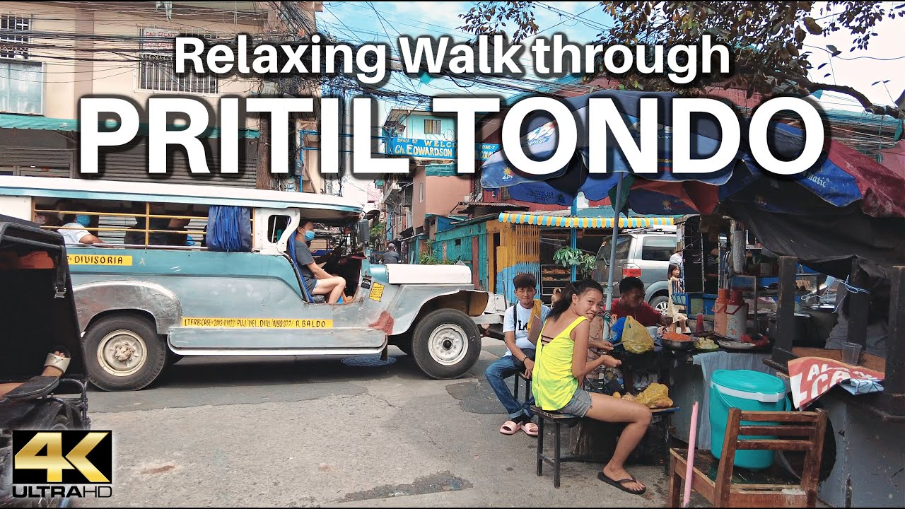 Typical Day in Pritil TONDO Manila Philippines - Walking Tour [4K]