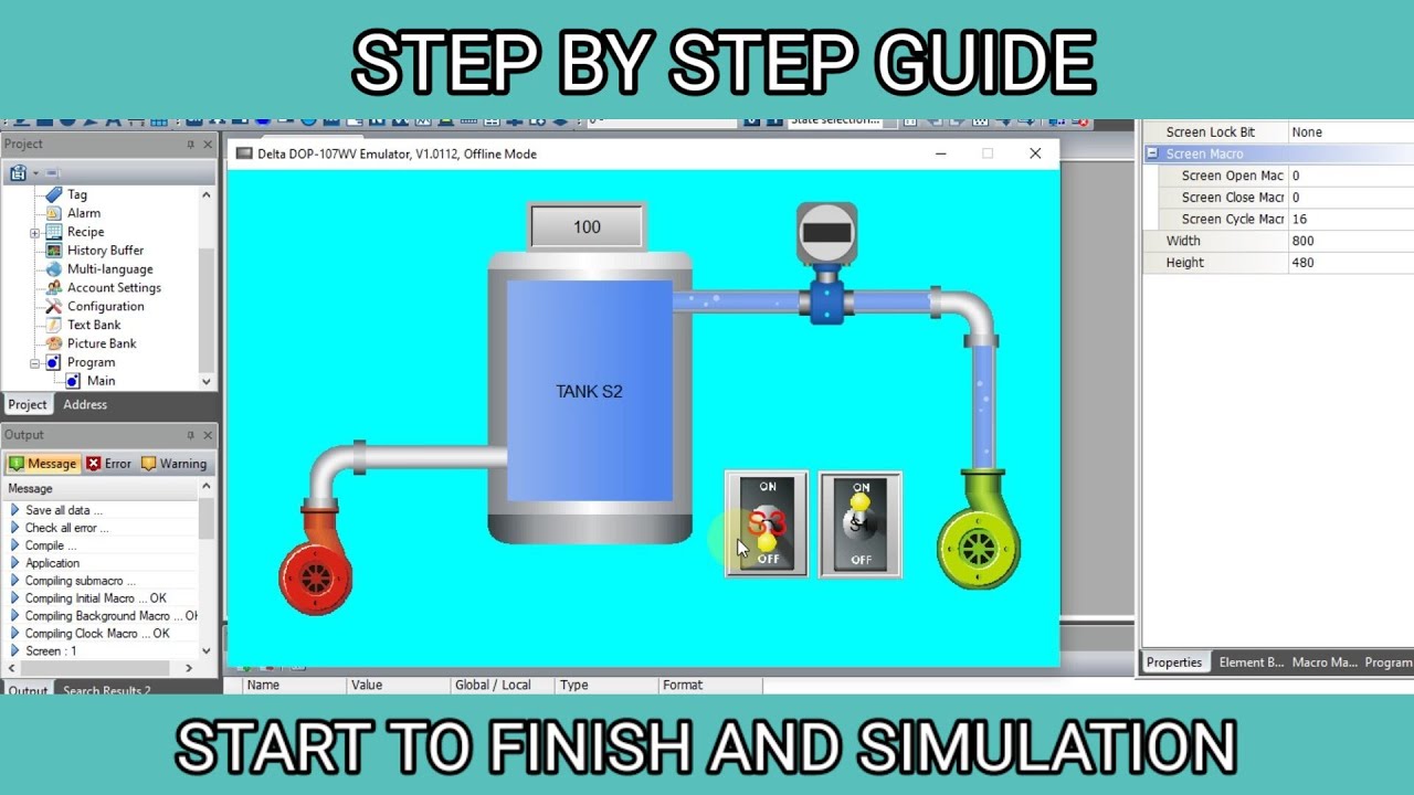 How to Create Animation Using DOFSoft HMI | #Numericdisplay #MOV command #Comparisoncommand