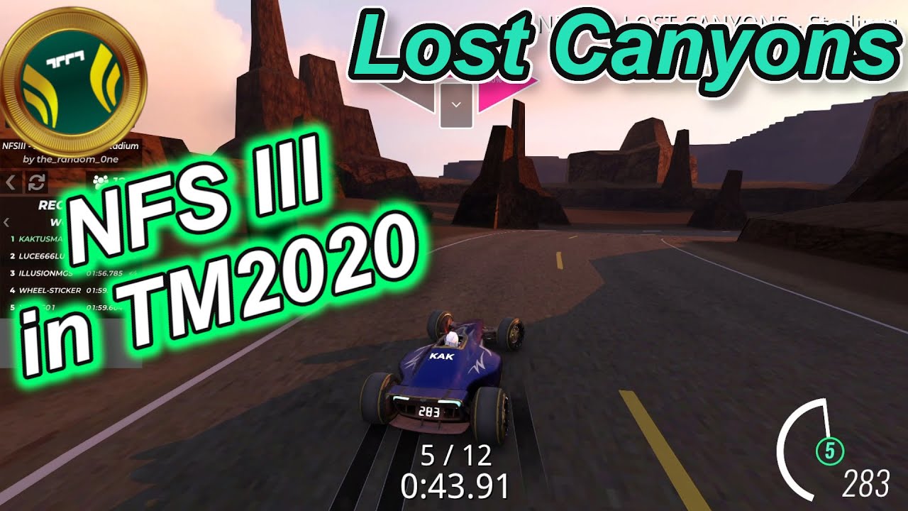 They Rebuild NFS III in Trackmania | 07 - Lost Canyons - Stadium | Need for Speed 3 | WR | GPS |