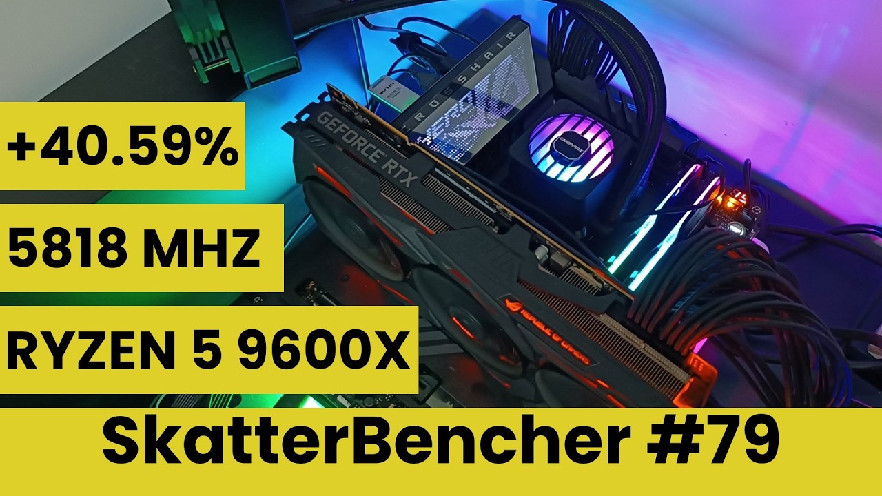 Ryzen 5 9600X пониженное напряжение и разгон до 5818 МГц | СкэттерБенчер #79
