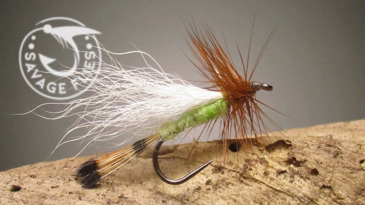 Fly Tying a Lime Green Trude Dry Fly