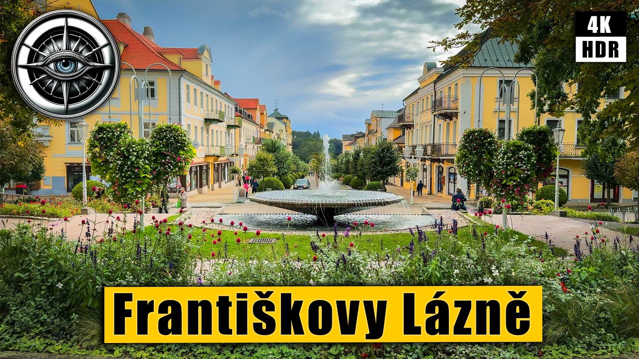 Czech Spa Resort Walking Tour of Františkovy Lázně (Franzensbad) UNESCO🇨🇿 Czech Republic 4k HDR ASMR