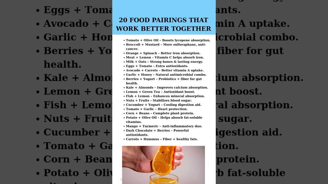 20 Powerful Food Pairings for Maximum Nutrition!